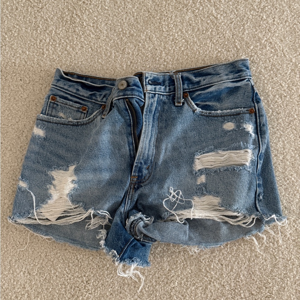 Abercrombie & Fitch High Rise Denim Shorts Size 27